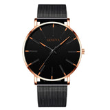 Minimalist Men Fashion Ultra Thin Watches Simple Men Business Stainless Steel Mesh Belt Quartz Watch Relogio Masculino