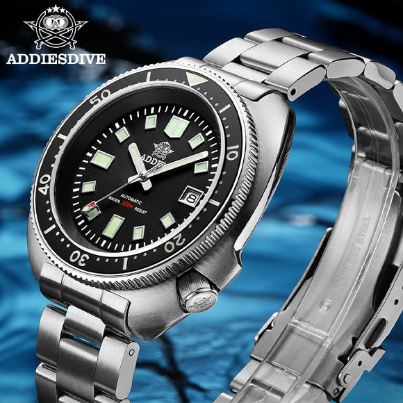 1970 Abalone Dive Watch 200m Sapphire crystal calendar NH35 Automatic Mechanical Steel diving Men's watch