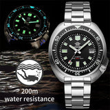 Waterproof automatic watch men Sapphire Crystal Stainless Steel NH35 Automatic Mechanical Men's watch 1970 Abalone Dive Watch