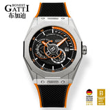 Automatic Mechanical Watch Men Top Brand GATTI Luxury Leather Mens Wristwatches Waterproof Sports Blue Watches Relogio Masculino