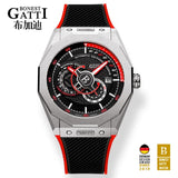 Automatic Mechanical Watch Men Top Brand GATTI Luxury Leather Mens Wristwatches Waterproof Sports Blue Watches Relogio Masculino