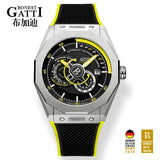 Automatic Mechanical Watch Men Top Brand GATTI Luxury Leather Mens Wristwatches Waterproof Sports Blue Watches Relogio Masculino