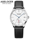 Agelocer Automatic Watch Women Leather Bracelet Ladies Wristwatch Black Waterproof Mechanical Watch Womens Clock Reloj Mujer