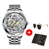 OUPINKE 2020 Luxury Men Mechanical Wristwatch Skeleton Automatic Watch Top Brand Sapphire Waterproof Watch Men relogio masculino