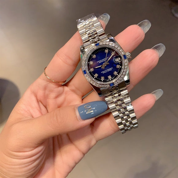 Women Wrist Watch Blue Rolexable Luxury Famous Wristwatch Lady Clock Hodinky Quartz-watch Relogio Masculino sport watch