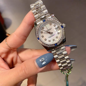 Women Wrist Watch Blue Rolexable Luxury Famous Wristwatch Lady Clock Hodinky Quartz-watch Relogio Masculino sport watch